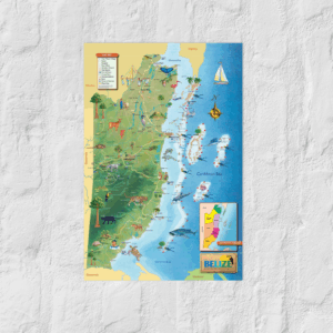 Tourist Map of Belize (Poster)