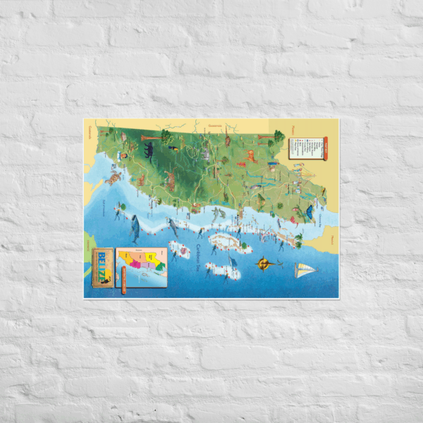 Tourist Map of Belize (Poster) - Image 2