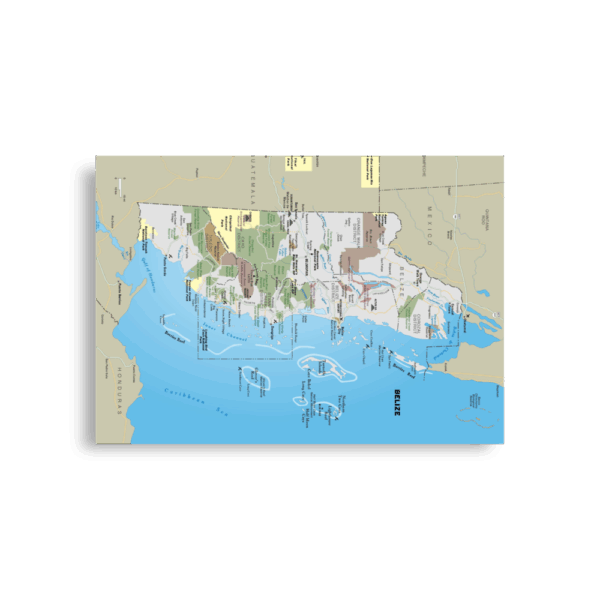 Detailed Map of Belize (Poster) - Image 2